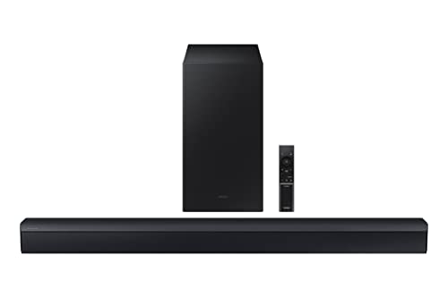 Samsung C430 2.1ch 270W Soundbar Speaker (2023) - Bluetooth Soundbar with 4 Speakers, Bass Boost 6.5" Subwoofer, 3D Wireless Surround Sound, Smart Game Mode, Adaptive Audio & Wall Mount Kit Included