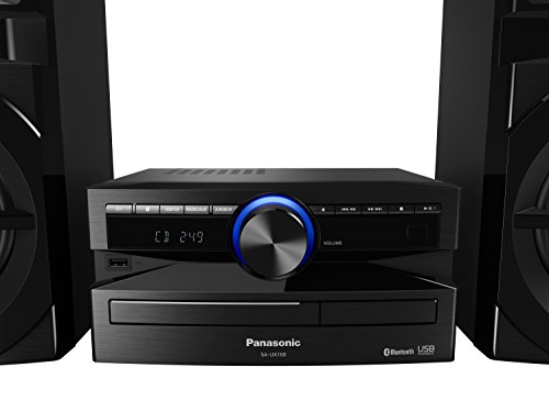 Panasonic SC-UX100E-K Black 300W Mini Hi-Fi System with Bluetooth, USB, CD Player, FM Radio, Manual EQ
