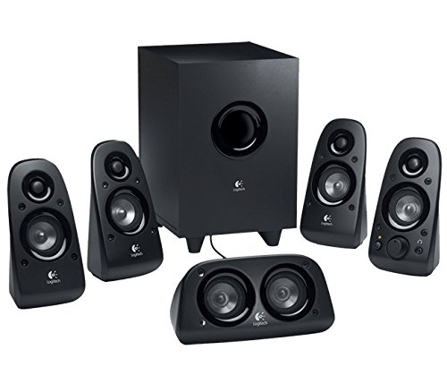 Logitech Z506 Multimedia 5.1 Speaker System, Immersive Surround Sound, 150 Watts Peak Power, Booming Bass, 3.5mm Audio & RCA Inputs, UK Plug, PC/PS4/Xbox/TV/Smartphone/Tablet
