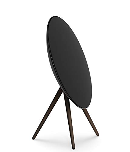 Bang & Olufsen Beoplay A9 (4th Generation) - Iconic and Powerful Wireless Multiroom WiFi and Bluetooth Home Speaker with Active Room Compensation - Black with Walnut Legs
