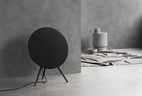 Bang & Olufsen Beoplay A9 (4th Generation) - Iconic and Powerful Wireless Multiroom WiFi and Bluetooth Home Speaker with Active Room Compensation - Black with Walnut Legs