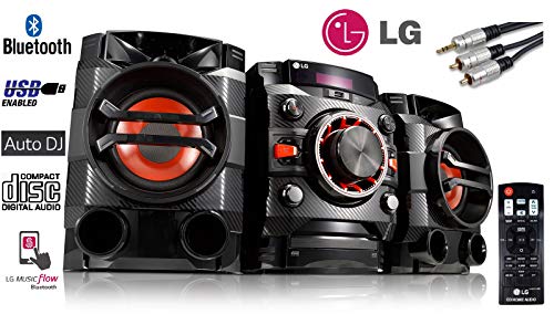 LG Mini HiFi System CM4360 (SGBRLLK) - Multi Bluetooth Wireless Powerful 230W RMS with CD /FM RDS / USB / Sound Sync for TV/ Auto DJ - Remote