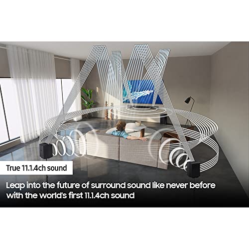 Samsung Q990B Soundbar Speaker (2022) - 11.1.4ch 3D Object Tracking Surround Sound System With Wireless Dolby Atmos DTS:X & Alexa Built-In, Rear Speakers & Subwoofer With Night & Voice Enhancement