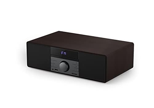 ROXEL RCD 400 All In One Compact CD Player HI-FI System DAB/DAB+ Radio, CD/MP3 Player/USB PLAYBACK with Speakers, Bluetooth, FM & Digital Radio and White Led Display & Stylish Wooden Contour