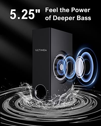 ULTIMEA Sound bar for TV, 190W 2.1 Soundbar with Subwoofer, 6 EQ Modes, 5.0 Bluetooth Surround Sound System for 4K & HD & Smart TV, ARC, Optical, AUX, USB