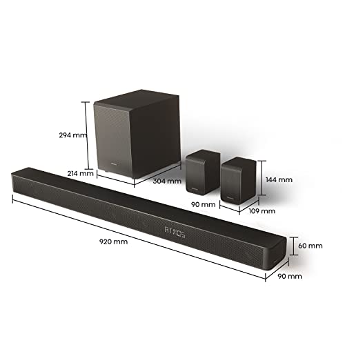 Hisense AX5100G 5.1 Channel 340W Dobly Atmos Soundbar with wireless subwoofer and rear speakers