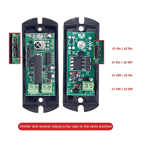 1 Pair Infrared Barrier Light Beam Infrared Sensor, Single Beam Alarm Photoelectric Infrared Detector Anti Thief Sensor For Home Door Security, Motion Detector