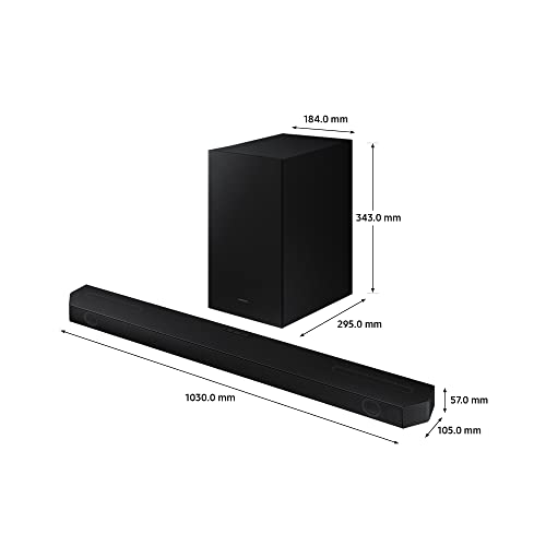 Samsung Q600B Soundbar Speaker (2022) - 3.1.2ch 3D Object Tracking Surround Sound System With Dolby Atmos DTS:X Audio, Wireless Subwoofer And Built In Centre Speaker With Wall Mount Kit