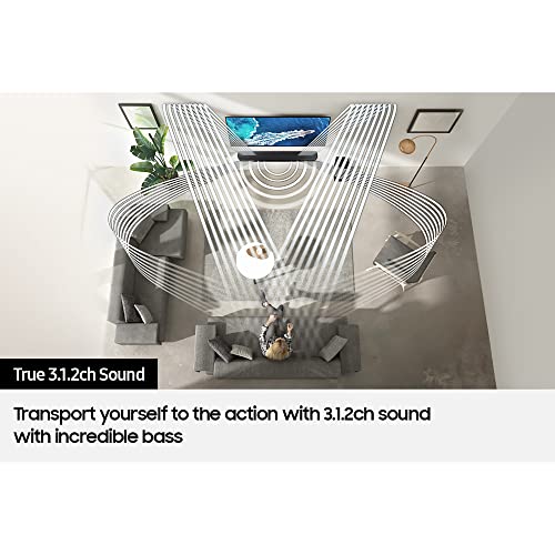 Samsung Q600B Soundbar Speaker (2022) - 3.1.2ch 3D Object Tracking Surround Sound System With Dolby Atmos DTS:X Audio, Wireless Subwoofer And Built In Centre Speaker With Wall Mount Kit