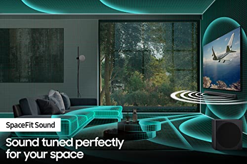 Samsung Q800B Soundbar Speaker (2022) - 5.1.2ch 3D Object Tracking Surround Sound System With Wireless Dolby Atmos DTS:X Audio, Alexa Built In And Wireless Subwoofer With Game Mode Pro