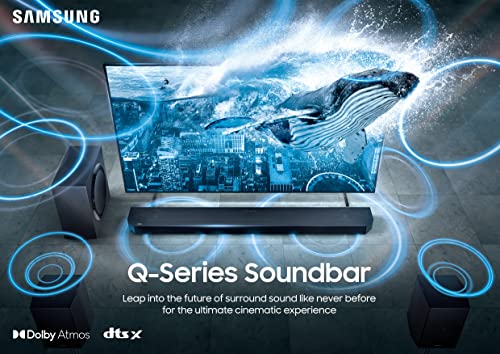 Samsung Q600B Soundbar Speaker (2022) - 3.1.2ch 3D Object Tracking Surround Sound System With Dolby Atmos DTS:X Audio, Wireless Subwoofer And Built In Centre Speaker With Wall Mount Kit