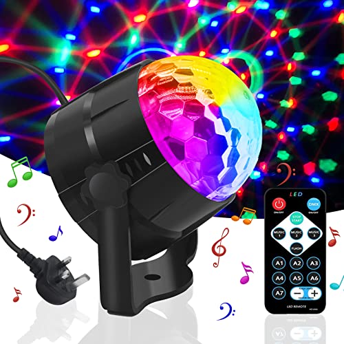 Disco Light, Jsdoin Sound Activated Party Light with Remote Control, Disco Ball Lights for Kids Halloween Xmas Birthday Disco Parties Lighting, Dance Karaoke Decorating…