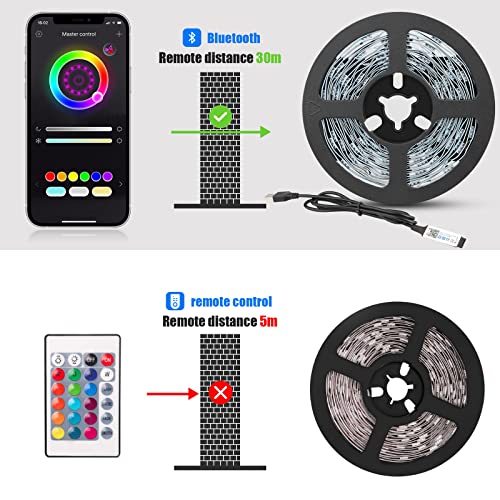 Diyife Smart LED Light Strip, [Timer Function] 6m/19.7ft LED Strip Lights with Bluetooth, 5050 RGB LED Light, 16 Million Colors Changing, App Control, Music Sync, for Home, TV, Christmas, Halloween