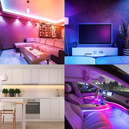 Diyife Smart LED Light Strip, [Timer Function] 6m/19.7ft LED Strip Lights with Bluetooth, 5050 RGB LED Light, 16 Million Colors Changing, App Control, Music Sync, for Home, TV, Christmas, Halloween