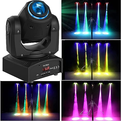 UKing LED Moving Head Light 50W with Magical RGBW Circle Lighting 8 Gobos Effects by DMX512 for DJ Disco Party Stage Lights