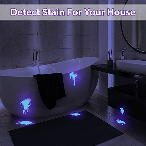 MOWETOO UV Torch LED Torch 2 in 1 Black Light with 4 Modes Waterproof 395nm UV Light Super Bright 500lm for Inspection Pet Urine Detecting Camping Including Accessories 3 AAA Batteries