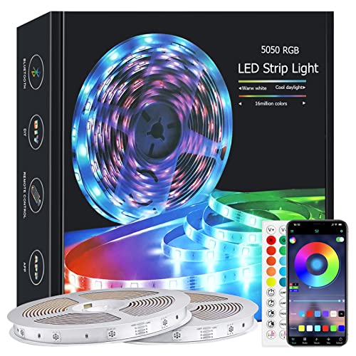 Led Strip Light 20m, Led Lights with Music Sync, RGB Smart Led Strip Lights with Remote and APP Control, Led Lights for Bedroom, Led Light Strips for Room, TV, Kitchen, Party, Home(2 Rolls of 10m)