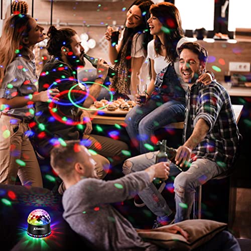 Disco Lights SOLMORE 51 LEDs Party Stage Lights 12W RGB Disco Ball Light Sound Activated Automatic Lighting Strobe lights Unique Sequential Flashing Effect for Kids Festival Birthday Party Bar UK Plug