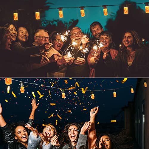 LED Flame Effect Light Bulb, LED Fire Flickering Light Bulb, 4 Lighting Modes 5W E27 Flame Effect Bulb, Flame Light Bulbs for Indoor Outdoor Christmas Halloween Garden Decorative Lighting (2)