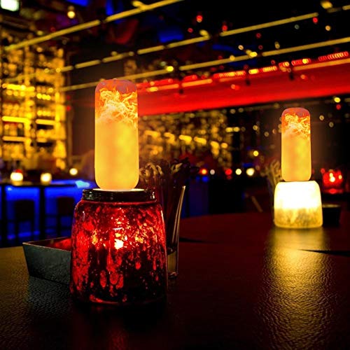 LED Flame Effect Light Bulb, LED Fire Flickering Light Bulb, 4 Lighting Modes 5W E27 Flame Effect Bulb, Flame Light Bulbs for Indoor Outdoor Christmas Halloween Garden Decorative Lighting (2)