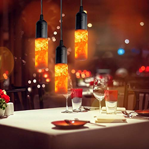 LED Flame Effect Light Bulb, LED Fire Flickering Light Bulb, 4 Lighting Modes 5W E27 Flame Effect Bulb, Flame Light Bulbs for Indoor Outdoor Christmas Halloween Garden Decorative Lighting (2)