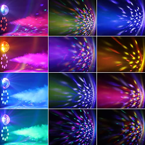 Fog Machine 700W with Disco Ball Light and Wireless Remote Control, Smoke Machine with RGB LED Lights, Stage Effect Machine for Party Christmas Halloween DJ Weddings KTV