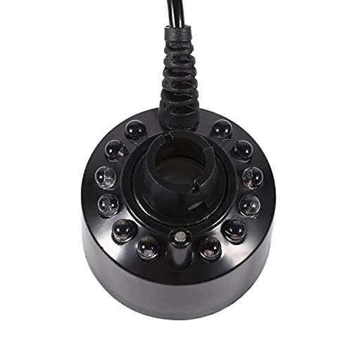 Weikeya LED Fog Machine 24V Ultrasonic Fog Machine Purifying Air Humidifier 12 Kinds of Color Changing LED Suitable For Fish Tank Fountain Rockery(Need to bring your own adapter)