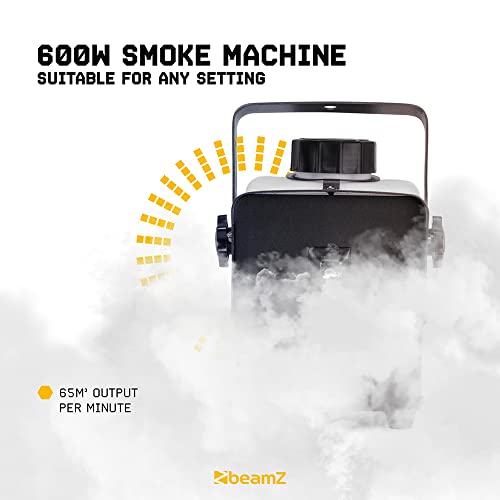 beamz RAGE 600W Smoke Machine Fog Effect & Wireless Control DJ Disco Party *2021 Model*