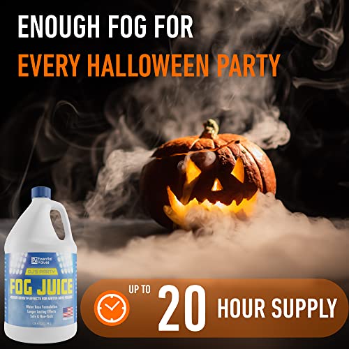 Fog Machine Fluid – Fog Juice that Produces Long-Lasting Medium Density Fog for Water-Based Foggers, Perfect for 400 Watt to 1500 Fog Machines
