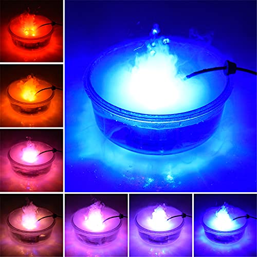Qianderer Halloween Mist Maker, 12 Color Changing LED Light Halloween Witch Cauldron Fog Maker,Halloween Party Prop Decorations (Zinc Alloy)
