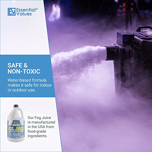 Fog Machine Fluid – Fog Juice that Produces Long-Lasting Medium Density Fog for Water-Based Foggers, Perfect for 400 Watt to 1500 Fog Machines