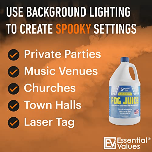 Fog Machine Fluid – Fog Juice that Produces Long-Lasting Medium Density Fog for Water-Based Foggers, Perfect for 400 Watt to 1500 Fog Machines