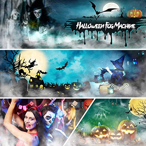 Fog Machine, Theefun Portable Wireless Remote Control Smoke Machine with High Output of 2000CFM for Disco, DJ, Party, Stage, Wedding, Halloween, Xmas