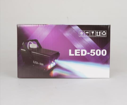 Fog Smoke Machines with LED Lights for Party, Portable Mini Smoke Disco Machine 500W with Wireless Remote Control, Halloween Haze Machine