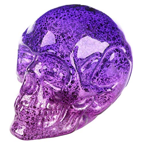 Puckator Large Metallic Two Tone LED Skull, Multi, Height 11cm Width 9.5cm Depth 13.5cm