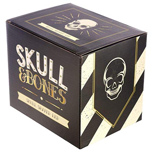 Puckator Large Metallic Two Tone LED Skull, Multi, Height 11cm Width 9.5cm Depth 13.5cm