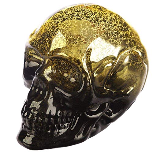 Puckator Large Metallic Two Tone LED Skull, Multi, Height 11cm Width 9.5cm Depth 13.5cm