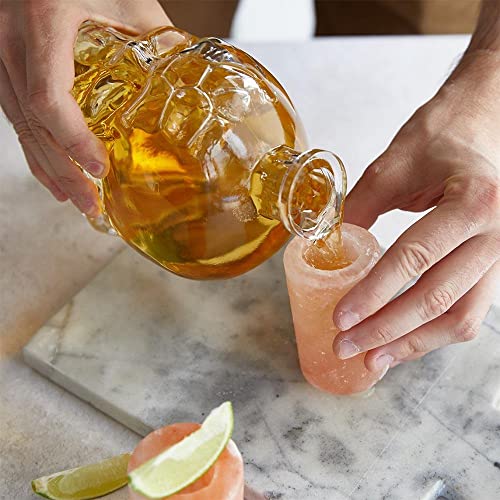 Skull Shaped Glass Decanter, Whiskey Decanter, 750ml with Heavy Glass Stopper, Perfect Wine Gift, Tequila Gift Set and All Other liquors