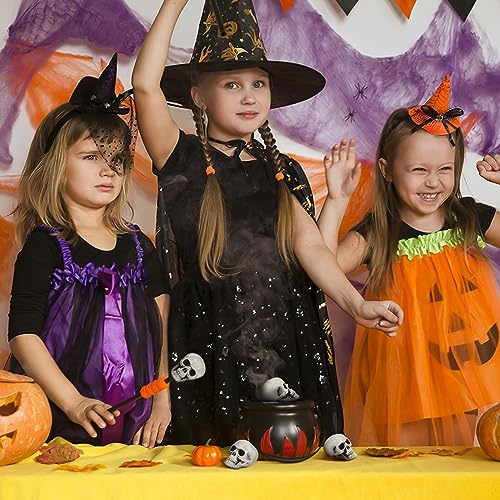 NUOBESTY 18pcs Mini Plastic Skull Heads Realistic Skeleton Ornament Halloween Prank Prop Party Decoration Party Favors Toys DIY Gift Accessaries 5CM