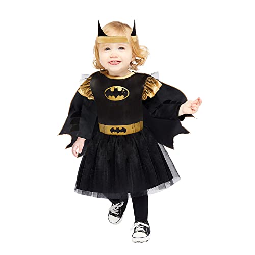 Amscan 9907679 Child Girls Official Warner Bros. Licensed Batgirl Toddler Fancy Dress Costume (2-3 years), Black