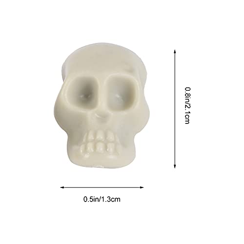 Holibanna 50pcs Halloween Plastic Skull Head Mini Skull Bone Model Fake Skull Toys Realistic Skeleton Skull for Halloween Desktop Decor