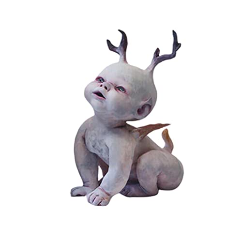 Halloween Haunted Doll Resin Statue Creepy Baby Zombie Scary Ghost Baby Doll Halloween Haunted House Decoration Props