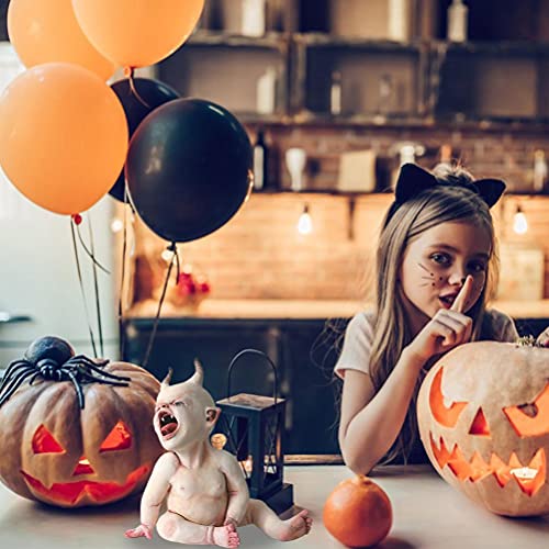 Tianbi Halloween Scary Ghost Baby Doll, Resin Statue Craft, Halloween Prop Baby Doll Decorative,Halloween Haunted House Decoration