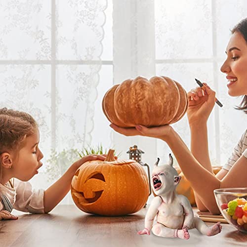 Tianbi Halloween Scary Ghost Baby Doll, Resin Statue Craft, Halloween Prop Baby Doll Decorative,Halloween Haunted House Decoration