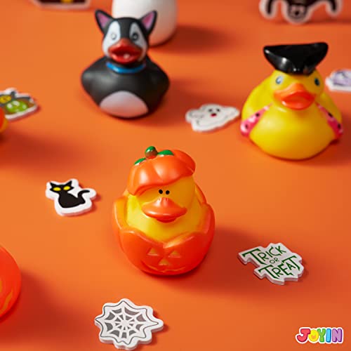 18 Pieces Halloween Fancy Novelty Assorted Rubber Ducks Variety for Fun Bath Squirt Squeaker Duckies, Toy, School Classroom Prizes Ducky, Trick or Treat Fillers and Party Favors