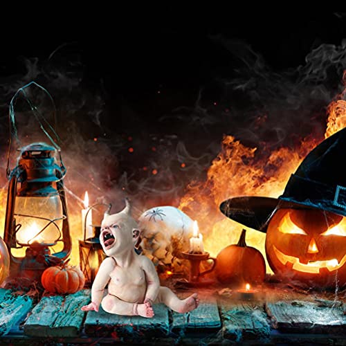 Tianbi Halloween Scary Ghost Baby Doll, Resin Statue Craft, Halloween Prop Baby Doll Decorative,Halloween Haunted House Decoration