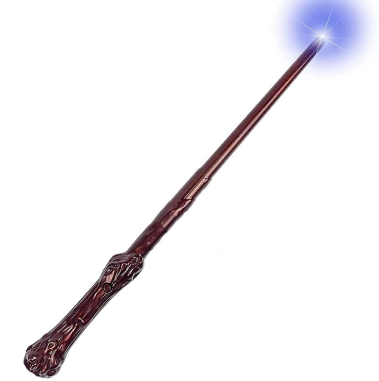 Camlis Harry Potters Movie Set Props Magic Wand, 14.57'' Light-Up Wizard Wand with Sound Effects, Novelty Solid Core Resin Illuminating Tip Toy for Halloween Cosplay Costumes Accessories
