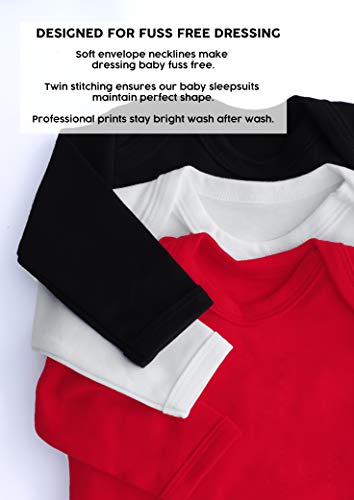 Night of the Waking Dad Zombie Sleepsuit for Boys or Girls | Alternative Funny Horror Movie Baby Outfit | Halloween, Goth Baby Clothes or New Baby Gift | BABY MOO'S UK (as8, age, 6_months, 12_months)