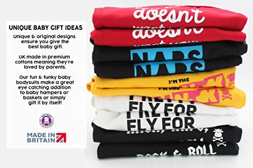 Night of the Waking Dad Zombie Sleepsuit for Boys or Girls | Alternative Funny Horror Movie Baby Outfit | Halloween, Goth Baby Clothes or New Baby Gift | BABY MOO'S UK (as8, age, 6_months, 12_months)