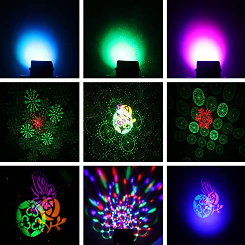 Stage Light Disco Light,5 in 1 LED Effect Light with Magic Ball,LED Pattern Strobe Lights with UV Effect,Sound Activated and DMX Controlled DJ Lights for Wedding,Church,Christmas,Halloween